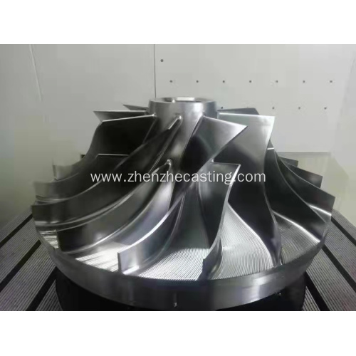 Aluminum centrifual impeller by 5 Axis machining